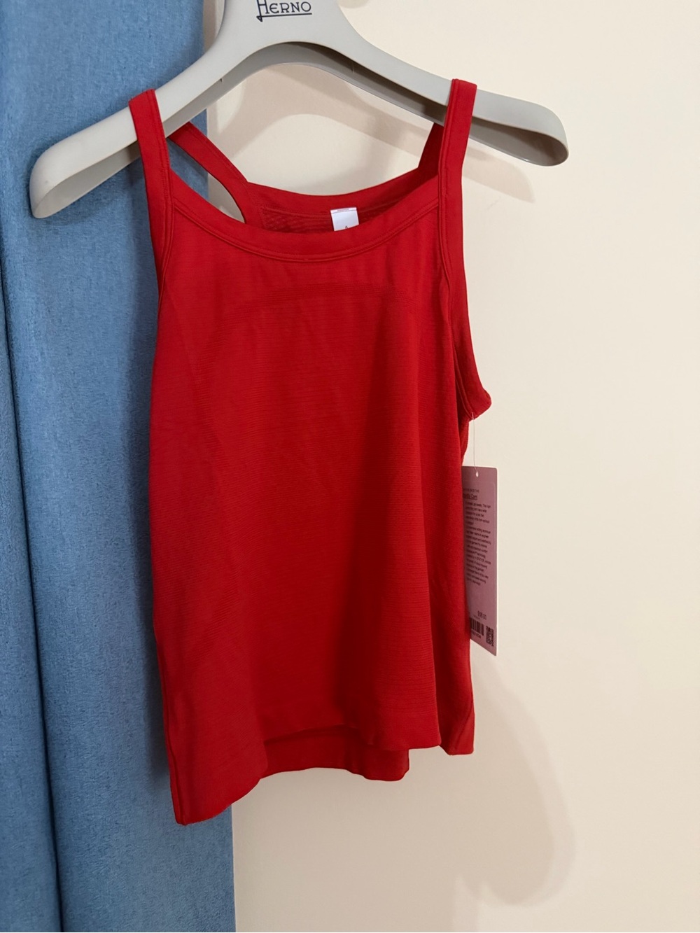 lululemon athletica Red Scoop Neck Tank Top